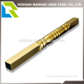 Colored embossed golden welded 304 stainless steel pipe